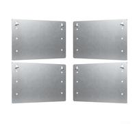 TONIXY Paquete de 4 placas de protección de tubería de alambre autoclavadas, protector de perno de acero galvanizado de 5 x 8 pulgadas para líneas eléctricas y de fontanería, escudo de pared