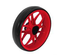 TONIXY Para reemplazo de rueda de carrito de golf, banda de rodadura silenciosa de EVA para un agarre suave todo terreno en calles y caminos, eje de 25,5 cm de diámetro exterior de 10 mm, azul (rojo)