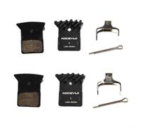 TONIXY Pastillas de freno de disco de resina, pastillas de freno de disco de cerámica con aleta de enfriamiento para Ultegra 105 GRX 2 pistones pinzas de montaje plano, 2 pares