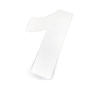 TONIXY Pegatinas de números de buzón, números de casa, calcomanías de números de vinilo, resistentes a la intemperie para buzones y puertas al aire libre, 7 x 6 cm, fácil ajuste (plata)