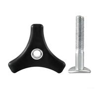 TONIXY Perno de mango de cortacésped, tornillo de tuerca de mango triangular, ABS y hierro chapado en zinc, 52 mm x 7,74 mm, para la mayoría de máquinas de césped