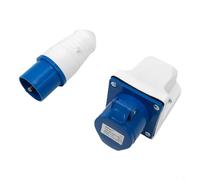 TONIXY Pin industrial del zócalo que se arrastra 16A 3 con el soporte de la pared, IP44 resistente a la intemperie 220-250V conector para la furgoneta de la caravana