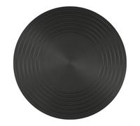 TONIXY Placa de conducción de calor de aluminio negro, antideslizante, placa de conducción de calor con asa, difusor de calor ranurado circular, negro antiquemaduras en la parte inferior de la olla