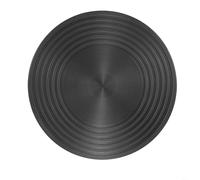 TONIXY Placa de conducción de calor de aluminio negro, antideslizante, placa de conducción de calor con asa, difusor de calor ranurado circular, negro antiquemaduras en la parte inferior de la olla