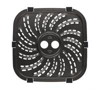 TONIXY Placa de parrilla de freidora de aire de 8 cuartos de galón, para PowerXL para freidora de aire Vortex Pro Plus de acero al carbono antiadherente con pestañas (22 x 22 cm)