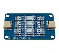 TONIXY Probador de continuidad de cable de datos tipo USB-C con pruebas completas de 24 pines con indicadores LED de doble cabeza, construcción de PCB de metal, tamaño de bolsillo de 50 x 30 mm para
