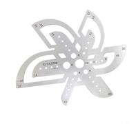 TONIXY Regla de plantilla de esquina redondeada de acero inoxidable, calibre de filete de 2 mm de grosor con troquel de perforación de 1/4 pulgadas para medición de correa de reloj y dibujo de cola de