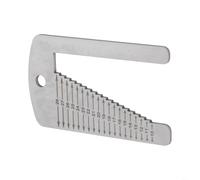 TONIXY Regla de plantilla de esquina redondeada de acero inoxidable, calibre de filete de 2 mm de grosor con troquel de perforación de 1/4 pulgadas para medición de correa de reloj y dibujo de cola de