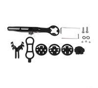 TONIXY Soporte de aleación de aluminio para bicicleta con soporte de luz, soporte ajustable seguro para Garmin, para Bryton, Wahoo, para Cateye(B)