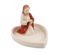 TONIXY Soporte de rosario de la Virgen María, elegante figura de resina para decoración del hogar y devoción religiosa, 15 x 15 cm (hombres)