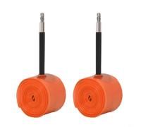 TONIXY Tubos interiores de bicicleta ultraligeros bicicleta de carretera 700C 24C 25C 32C para tubo TPU ABS+boquilla de metal para bicicleta de carreras de montaña (2 piezas FV65mm)