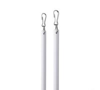 TONIXY Varita ajustable para cortinas, barra de acero, agarre de espuma para ventanas altas y cortinas pesadas, extensible de 31 a 46 pulgadas, construcción de acero inoxidable con accesorios de