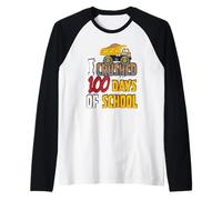 Tonka I Crushed 100 Days of School Classic Mighty Dump Truck Camiseta Manga Raglan