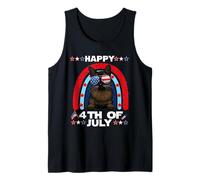 Tonkinese Cat Happy 4th of July Patriotic American Cats Camiseta sin Mangas