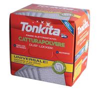 TONKITA | 40 paños electrostáticos atrapapolvos universales, atrapa la suciedad con textura 3D de doble capa, apto para todo tipo de suelos, recambio atrapapolvo, 40 unidades - Made in Italy