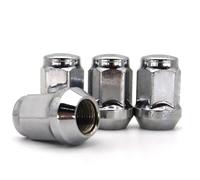 TONMHXA Juego Tornillos Rueda Compatible con Jeep para Cherokee (KJ) 2001 2002 2003 2004 2005 2006 2007 2008 4X 1/2"-20 Tuercas de Rueda de Acero Accesorios Cromados para Coche