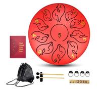 Tono De 6 Pulgadas 11 Handpan Base, Estable Y No Fácil De Deslizar Tambor De Lengüeta Adecuado Para Conciertos, Enseñanza De Instrumentos Tambores De Hendidura(Red)