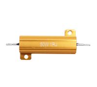 Tono dorado Resistencia de aluminio de alambre bobinado de macho de tornillo 1 Ohm 5% 50 vatios
