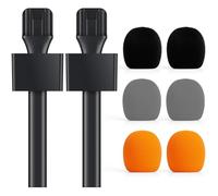 TONOR 2 Paquetes Mango Compatible con Micrófono dji Rode, Soporte micró Mano para Wireless GO, Dispositivo Mic Entrevista para Micro Inalambrico Solapa, Adaptador para Vlogs/Entrevista/Podcast, TP20