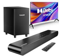 TONOR Barra de Sonido para Smart TV con Dolby Atmos, Barra de Sonido 2.1 con Graves Profundos para TV/PC/Teléfono, Bluetooth 5.3, Tecnología DSP, 3 Modos, Sistema de Audio para Cine en Casa