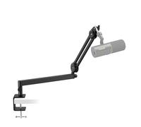 TONOR Micrófono Boom Arm, Brazo Mic de Bajo Perfil, Soporte de Micro Totalmente Ajustable con Adaptadores de Tornillo, Brazo de Microfono para Podcast Streaming Estudio Grabación Oficina, T40LP Negro