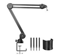 TONOR Micrófono Boom Arm, Mic Soporte de Escritorio con Alto Riser para, Totalmente Ajustable para Podcasts, Streaming, Gaming, Oficina en Casa, Grabación, 40 cm +40 cm, T40