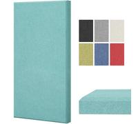 TONOR Paneles Acústicos de Fibra de Vidrio Grandes, 100x50x4cm Panele Insonorizante para Pared que Absorben el Sonido para la Decoración de Pared Interiores de Estudios, Salones, Teatros, Azul Verdoso