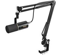 TONOR PC Microfono Dinámico Gaming con Brazo Soporte, Profesional Micrófono USB/XLR para Juegos, Podcasting, Streaming, Estudio, Vocal Grabación, Mic cardioide con 3.5mm Jack, Botón Mute, TD510+