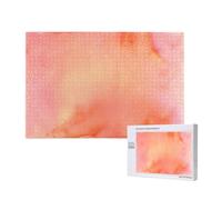 Tonos de Acuarela Coral Rosa Naranja,Rompecabezas de Madera de 1000 Piezas para Adultos y Adolescentes.