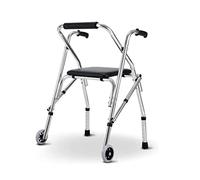 Tonpop Andador con ruedas para personas mayores con asiento y ruedas, ayuda de movilidad portátil, fácil de montar, anhela