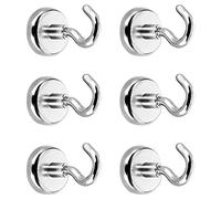 Tonpop Ganchos Magnéticos, Imanes con Gancho, Super Fuerte Ganchos de imán de neodimio Ganchos magnéticos de 16mm (6 Pack)