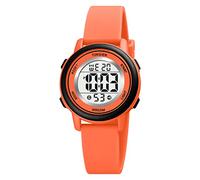 TONSHEN Chico Niño Sport Outdoor Deportivo Relojes Múltiples Colores LED Luz Impermeable 50M Digital Electrónica Militar Digitales Reloj de Pulsera Plastico (Naranja)