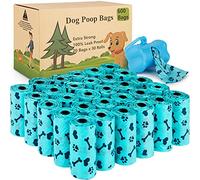Tonsooze Perro Bolsas para Excrementos con Dispensador, 600 Piezas (Paquete de 30 Rollos)