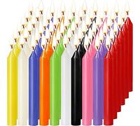 Tonsooze Velas de 60 Colores Surtidos de hechizos Velas sin Goteo pequeño para Chimes, Magia, Congregación, vigilia con Velas, rituales, Decoración de Fiesta (10 Colores) 4 Pulgadas de Alto