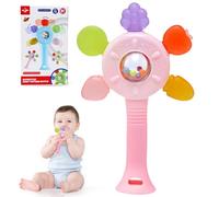 TonStyle Sonajeros y Juguetes Mordedor Montessori Bebés 0-12 Meses Educativos,Silicona Sensorial Denticion Sonajero Bebé 0 3 6 9 Meses,Juguete Sonajero Bebés 1 Año, Regalo Cumpleaños y Navidad