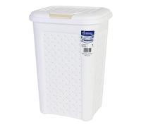 Tontarelli Papelera Baño 10L Arianna Blanco, Plastico, Talla Unica