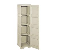 Tontarelli - Armario escobero 1 Puerta 4 estantes Omnidomus Gris