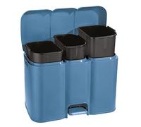 Tontarelli Cubo DE Reciclaje PATTY3 con Tres Compartimentos Y Cubos EXTRAIBLES Color Azul