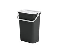 Tontarelli Papelera "Moda" 10L con asa (cubo negro-tapa blanco).