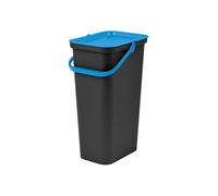 Tontarelli Papelera "Moda" 25L con asa (cubo negro-tapa sapphir).