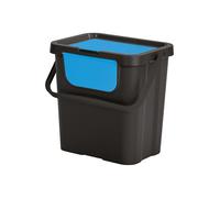 Tontarelli Papelera "Moda doble" 24L con asa negro-zafiro.