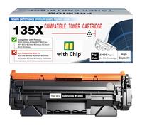 TONTINTA 135X W1350X ( 135A W1350A ) Cartucho de Tóner Compatible [con Chip] Alta Capacidad 2400 Páginas Negro para Impresora M209 M209d M209dw M207dw M234d M234dw M234sdw M234sdn M235sdw (Paquete 1)