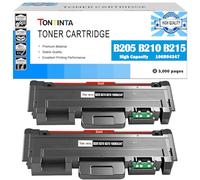 TONTINTA B205 B210 B215 Cartuchos de Tóner Compatibles 106R04347 Alta Capacidad 3000 Páginas para Impresora Xerox B210 B210DNI B205 B205DNI B205MFP B215 B215DNI B215MFP (Negro, Paquete de 2)