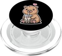 Tonto Capibara Beber Boba Tea Kawaii Lindo PopSockets PopGrip para MagSafe