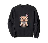 Tonto Capibara Beber Boba Tea Kawaii Lindo Sudadera