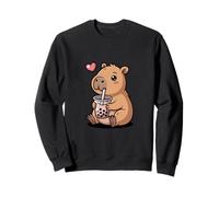 Tonto Kawaii Capibara Beber Boba Tea Lover Sudadera