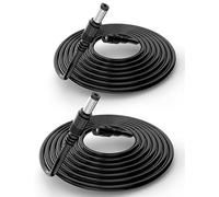 Tonton Cable de extensión de alimentación de 1 Metro, Conector de 2,1 mm x 5,5 mm, Compatible con Adaptador de Corriente Universal de 12V o Cargador de Pared para cámara de Seguridad, 2 * 1M (Blanco)