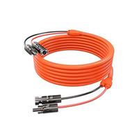 Tonton Cable de extensión de panel solar de 20 pies, 10 AWG, cable fotovoltaico de 6 mm² con conectores macho y hembra IP68, duradero para el hogar, barco, RV y sistemas fotovoltaicos