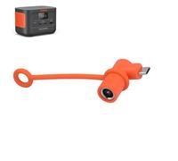 TONTON DC8020 a USB-C - Adaptador de ángulo de 90 grados, color naranja | DC8020 hembra a USB-C macho, compatible con Jackery Explorer 100 Plus, 240 v2, 300, 300 Plus