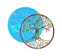 TONXX Molde para decoración de Pared de árbol de Vida, Moldes de Resina epoxi de Cristal holográfico, Molde de Silicona para Colgar en la Pared, Herramienta de fundición Artesanal DIY